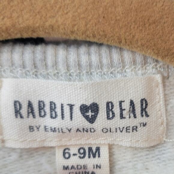 Rabbit + Bear Organic Cotton Romper Size 6-9mo - Picture 3 of 5